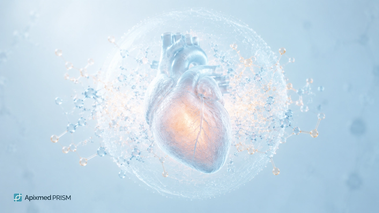 Спрощена схема: PCSK9 регулює кількість ЛПНЩ-рецепторів на клітинній поверхні і визначає швидкість кліренсу ЛПНЩ у печінці — Apixmed Prism