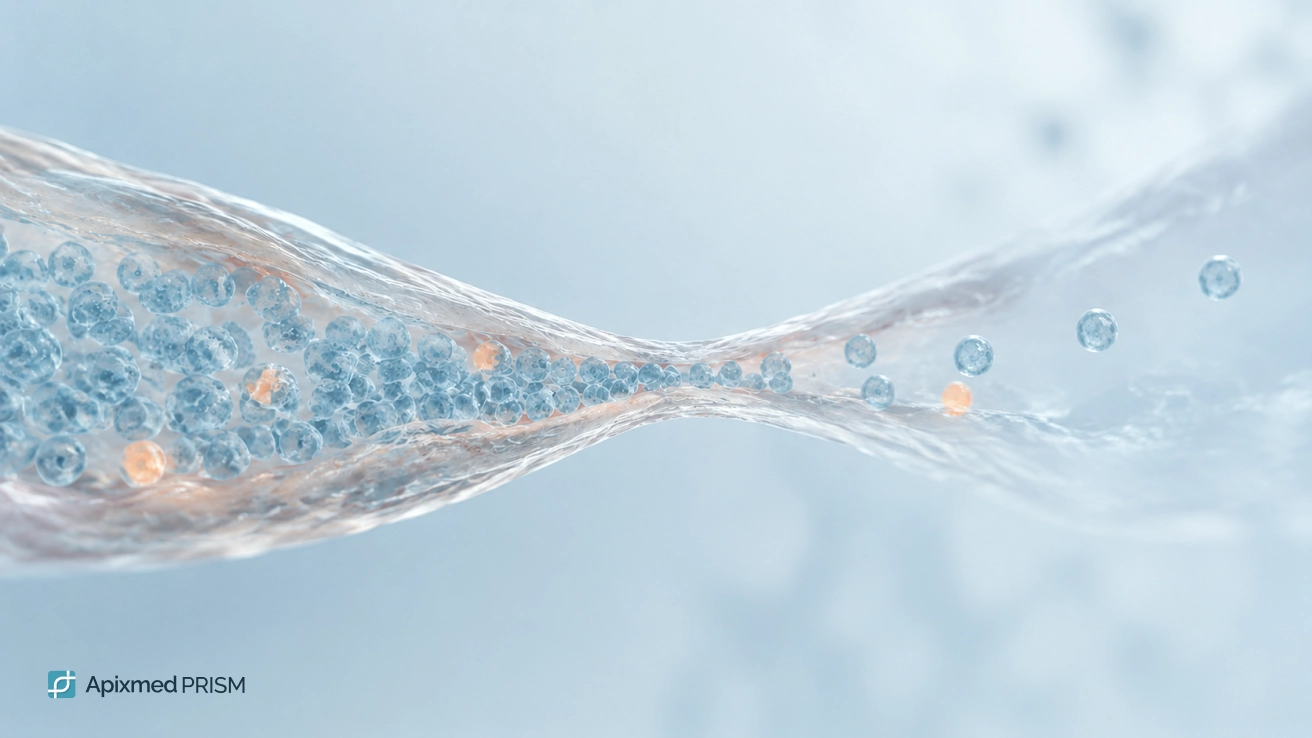 Blood Test vs Genetic Test for Vitamins — Apixmed Prism Two columns: blood test captures current vitamin level; genetic test reveals lifelong absorption efficiency — Apixmed Prism